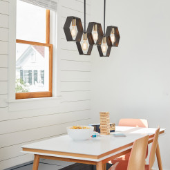 Lampa wyspowa Bismarck - 5 źródeł światła - Czarny QZ-BISMARCK-ISLE-EK