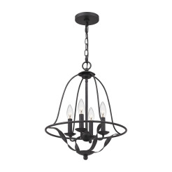 Lampa wisząca Bradbury - 4 źródła światła - Popielaty QZ-BRADBURY-4P-GK