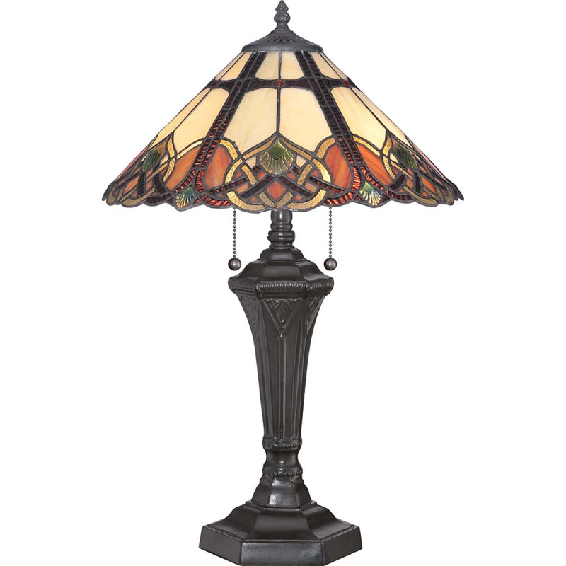 Lampa stołowa Cambridge - 2 źródła światła - Vintage brąz QZ-CAMBRIDGE-TL