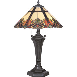 Lampa stołowa Cambridge - 2 źródła światła - Vintage brąz QZ-CAMBRIDGE-TL