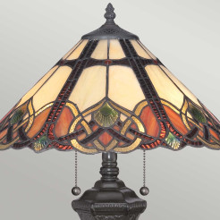 Lampa stołowa Cambridge - 2 źródła światła - Vintage brąz QZ-CAMBRIDGE-TL