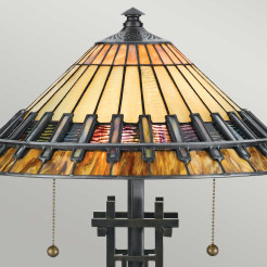 Lampa stołowa Chastain - 2 źródła światła - Vintage brąz QZ-CHASTAIN-TL