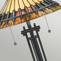Lampa stołowa Chastain - 2 źródła światła - Vintage brąz QZ-CHASTAIN-TL