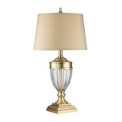 Lampa stołowa Dennison - 1 źródło światła - Szczotkowany mosiądz QZ-DENNISON-BB