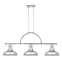 Lampa wyspowa Emery - 3 źródła światła - Imperialne srebro QZ-EMERY3P-IS