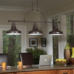 Lampa wyspowa Emery - 3 źródła światła - Palladiański brąz QZ-EMERY3P-PN