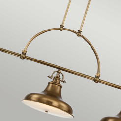 Lampa wyspowa Emery - 3 źródła światła - Postarzany mosiądz QZ-EMERY3P-WS