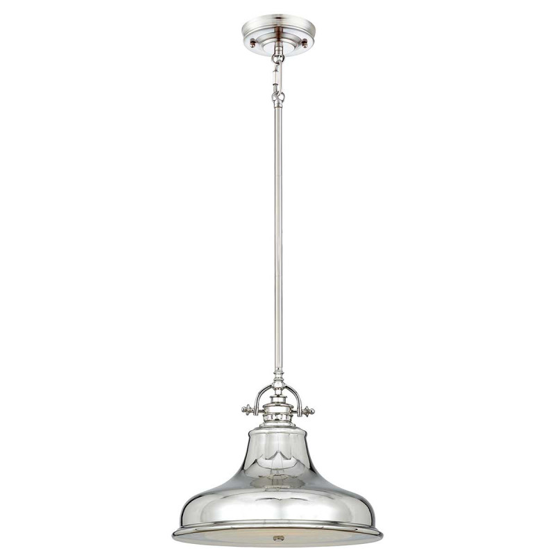 Średnia lampa wisząca Emery - 1 źródło światła - Imperialne srebro QZ-EMERY-P-M-IS