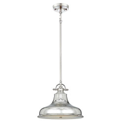 Średnia lampa wisząca Emery - 1 źródło światła - Imperialne srebro QZ-EMERY-P-M-IS