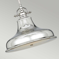 Średnia lampa wisząca Emery - 1 źródło światła - Imperialne srebro QZ-EMERY-P-M-IS
