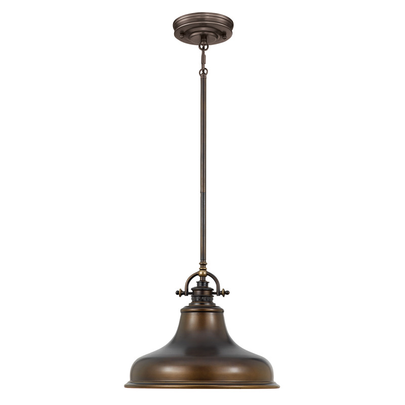 Średnia lampa wisząca Emery - 1 źródło światła - Palladiański brąz QZ-EMERY-P-M-PN