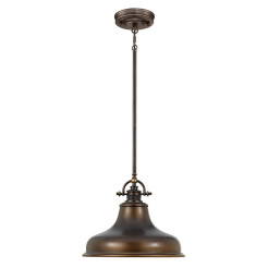 Średnia lampa wisząca Emery - 1 źródło światła - Palladiański brąz QZ-EMERY-P-M-PN
