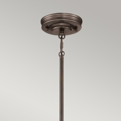 Średnia lampa wisząca Emery - 1 źródło światła - Palladiański brąz QZ-EMERY-P-M-PN