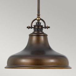 Średnia lampa wisząca Emery - 1 źródło światła - Palladiański brąz QZ-EMERY-P-M-PN