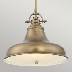 Średnia lampa wisząca Emery - 1 źródło światła - Postarzany mosiądz QZ-EMERY-P-M-WS