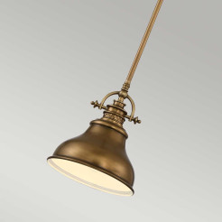 Mała lampa wisząca Emery - 1 źródło światła - Postarzany mosiądz QZ-EMERY-P-S-WS