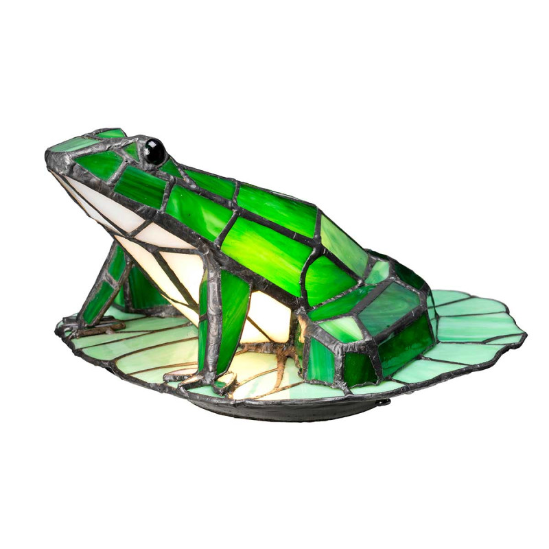 Mała lampa stołowa Frog - 1 źródło światła - Vintage brąz QZ-FROG-TL