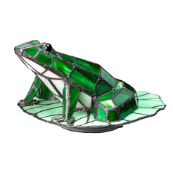 Mała lampa stołowa Frog - 1 źródło światła - Vintage brąz QZ-FROG-TL