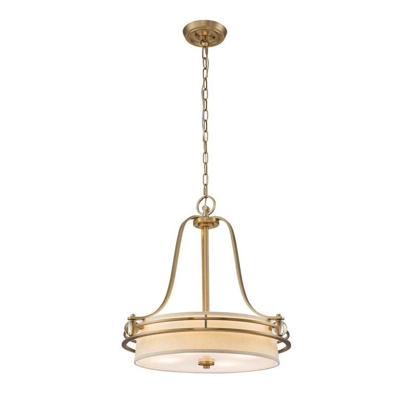 Lampa wisząca Gotham - 4 źródła światła - Szczotkowany mosiądz QZ-GOTHAM-P-BB