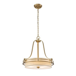 Lampa wisząca Gotham - 4 źródła światła - Szczotkowany mosiądz QZ-GOTHAM-P-BB