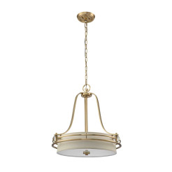 Lampa wisząca Gotham - 4 źródła światła - Szczotkowany mosiądz QZ-GOTHAM-P-BB