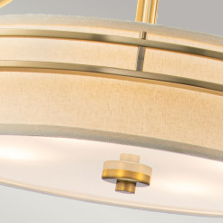 Lampa wisząca Gotham - 4 źródła światła - Szczotkowany mosiądz QZ-GOTHAM-P-BB