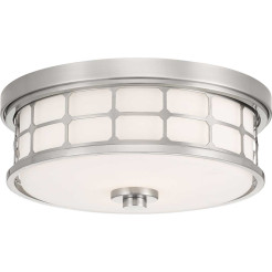 Plafon Guardian - 2 źródła światła - Szczotkowany nikiel QZ-GUARDIAN-F-BN