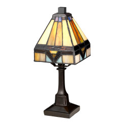 Mała lampa stołowa Holmes - 1 źródło światła - Vintage brąz QZ-HOLMES-TL