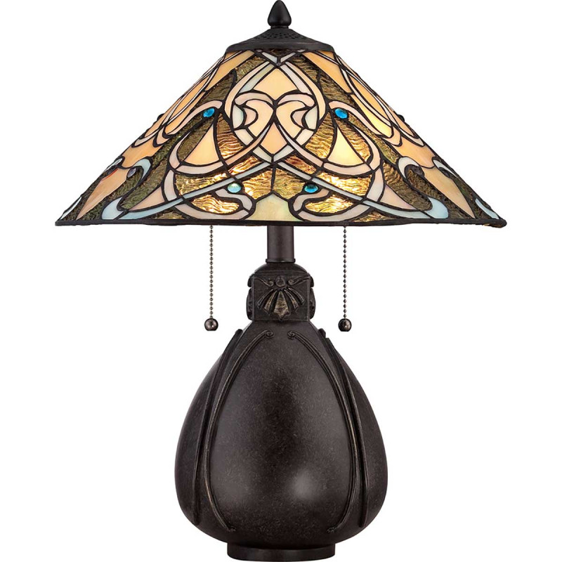 Lampa stołowa India - 2 źródła światła - Imperialny brąz QZ-INDIA-TL