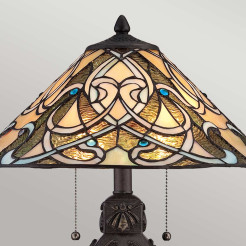 Lampa stołowa India - 2 źródła światła - Imperialny brąz QZ-INDIA-TL