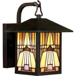 Mała latarnia naścienna Inglenook Outdoor - 1 źródło światła - Ciemnobrązowy QZ-INGLENOOK2-S