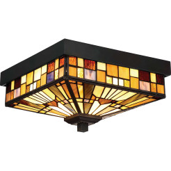 Plafon ogrodowy Inglenook Outdoor - 2 źródła światła - Ciemnobrązowy QZ-INGLENOOK-F