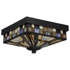Plafon ogrodowy Inglenook Outdoor - 2 źródła światła - Ciemnobrązowy QZ-INGLENOOK-F
