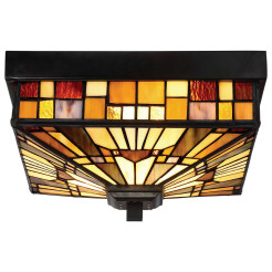 Plafon ogrodowy Inglenook Outdoor - 2 źródła światła - Ciemnobrązowy QZ-INGLENOOK-F