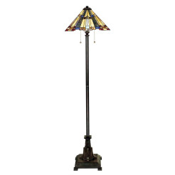Lampa podłogowa Inglenook - 2 źródła światła - Ciemnobrązowy QZ-INGLENOOK-FL