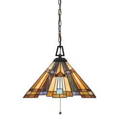 Lampa wisząca Inglenook - 3 źródła światła - Ciemnobrązowy - Wersja A QZ-INGLENOOK-P-A