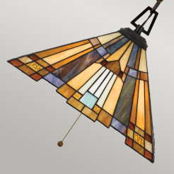 Lampa wisząca Inglenook - 3 źródła światła - Ciemnobrązowy - Wersja A QZ-INGLENOOK-P-A