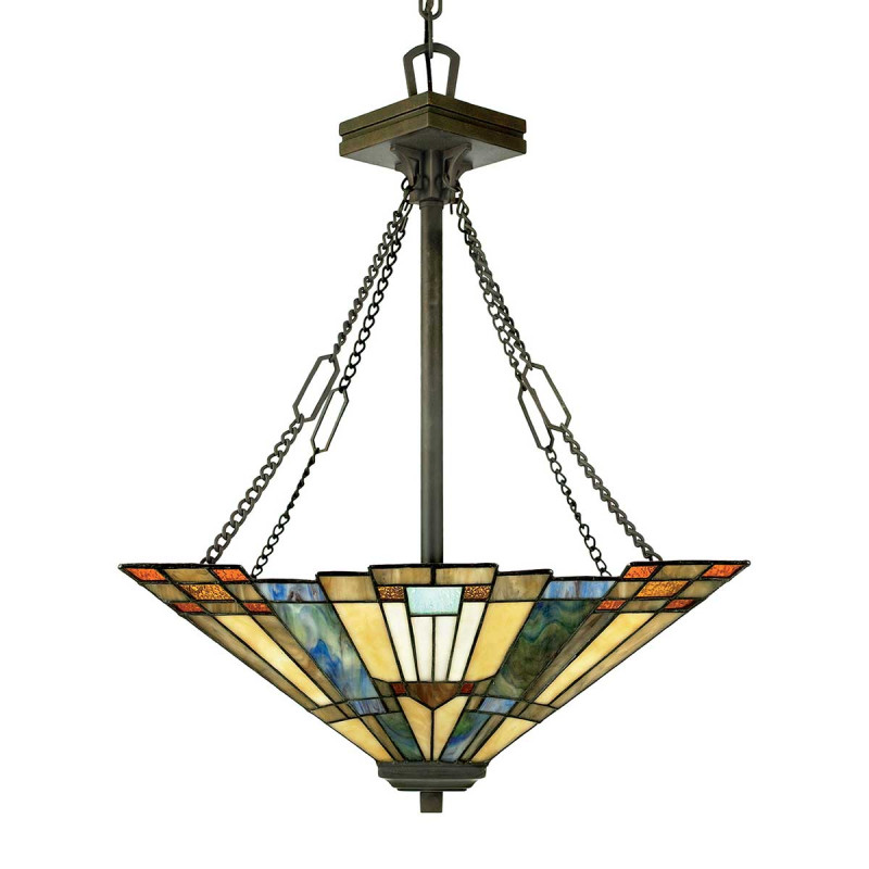 Lampa wisząca Inglenook - 3 źródła światła - Ciemnobrązowy - Wersja B QZ-INGLENOOK-P-B
