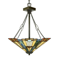 Lampa wisząca Inglenook - 3 źródła światła - Ciemnobrązowy - Wersja B QZ-INGLENOOK-P-B