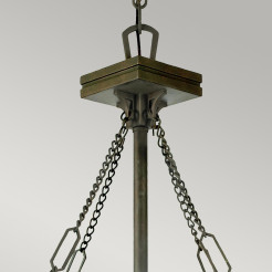 Lampa wisząca Inglenook - 3 źródła światła - Ciemnobrązowy - Wersja B QZ-INGLENOOK-P-B