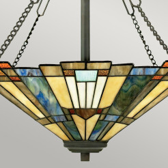 Lampa wisząca Inglenook - 3 źródła światła - Ciemnobrązowy - Wersja B QZ-INGLENOOK-P-B