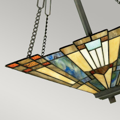 Lampa wisząca Inglenook - 3 źródła światła - Ciemnobrązowy - Wersja B QZ-INGLENOOK-P-B