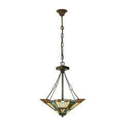 Lampa wisząca Inglenook - 3 źródła światła - Ciemnobrązowy - Wersja B QZ-INGLENOOK-P-B