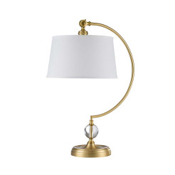 Lampa stołowa Jenkins - 1 źródło światła - Szczotkowany mosiądz QZ-JENKINS-TL-BB