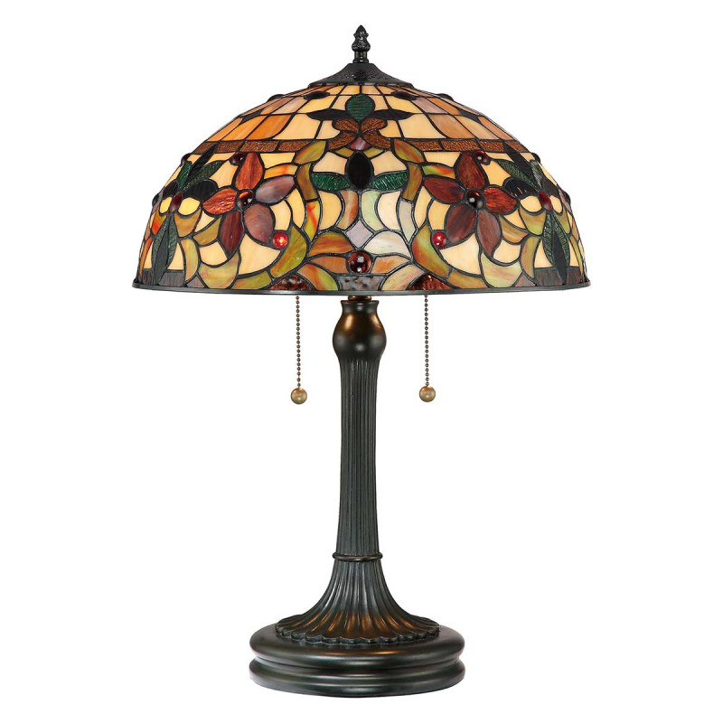 Lampa stołowa Kami - 2 źródła światła - Vintage brąz QZ-KAMI-TL