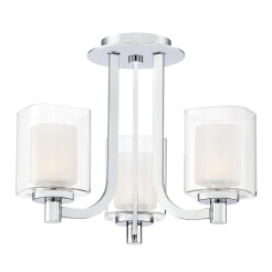 Półplafon Kolt - 3 źródła światła - Polerowany chrom QZ-KOLT-SF-PC-BATH