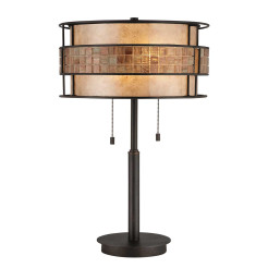 Lampa stołowa Laguna - 2 źródła światła - Miedź QZ-LAGUNA-TL
