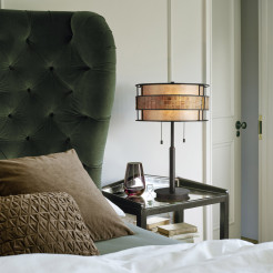 Lampa stołowa Laguna - 2 źródła światła - Miedź QZ-LAGUNA-TL