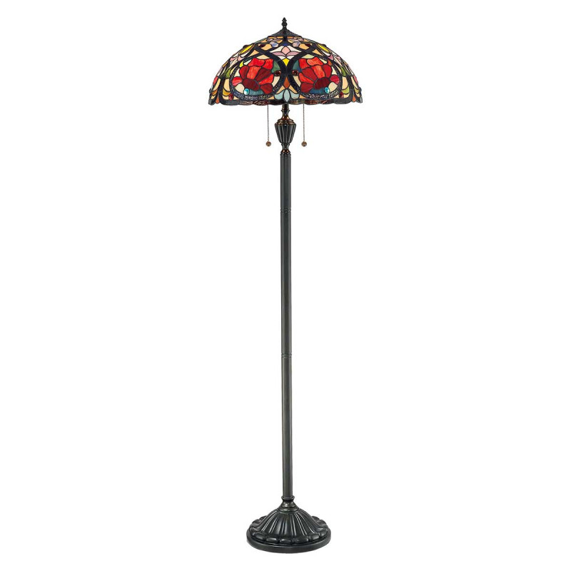 Lampa podłogowa Larissa - 2 źródła światła - Vintage brąz QZ-LARISSA-FL