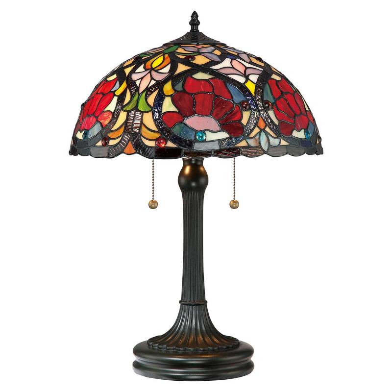 Lampa stołowa Larissa - 2 źródła światła - Vintage brąz QZ-LARISSA-TL